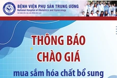 Bệnh viện Phụ sản Trung ương mời chào giá mua sắm hóa chất bổ sung năm 2023