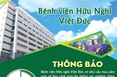Bệnh viện Hữu nghị Việt Đức thông báo mời báo giá