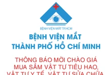 Bệnh viện Mắt thông báo mời chào giá