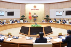 Thủ tướng Phạm Minh Chính phát biểu tại phiên họp Chính phủ chuyên đề pháp luật tháng 2/2023. Ảnh: Quý Bắc