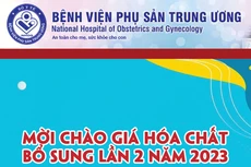 Bệnh viện Phụ sản Trung ương mời báo giá hóa chất bổ sung lần 2 năm 2023