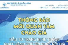 Thư mời chào giá đầu tư trang bị hệ thống phát hành thẻ tín dụng nội địa Saigonbank