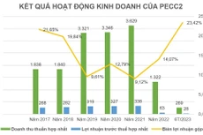Nguồn tổng hợp từ Báo cáo tài chính hợp nhất của PECC2. Đơn vị tính: tỷ đồng