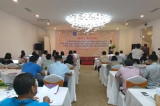 Quang cảnh Hội nghị “Tập huấn kiến thức về BHXH, bảo hiểm y tế. Ảnh Trần Nam