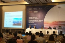 Một số ý kiến tại Hội thảo cho rằng, trọng tài thương mại và hòa giải thương mại là một trong những giải pháp hiệu quả để giải quyết tranh chấp trong quá trình thực hiện hợp đồng PPP trong lĩnh vực kết cấu hạ tầng. Ảnh: Ngọc Minh