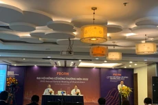 Đại hội đồng cổ đông thường niên năm 2022 của Công ty cổ phần FECON diễn ra sáng 28/4. Ảnh: Hoàng Việt