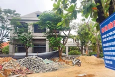 Công trình Trường THCS Lê Quý Đôn (thị trấn Hà Lam, huyện Thăng Bình) do Công ty CP Tư vấn - Kỹ thuật xây dựng Đại Bình An trúng thầu thi công. Ảnh: Minh Tuấn st