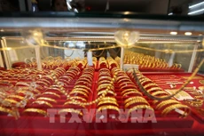 Giá vàng trong nước sáng 31/8 tăng 200.000 đồng/lượng. Ảnh: THX/TTXVN