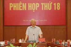 Tổng Bí thư, Chủ tịch nước Nguyễn Phú Trọng phát biểu chỉ đạo phiên họp