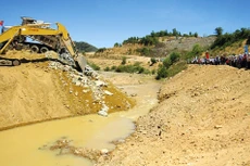 Tiến độ giải ngân vốn Dự án Hợp phần giải phóng mặt bằng, đền bù, di dân tái định cư thuộc Dự án Hồ chứa nước Krông Pách Thượng chỉ đạt dưới 15% nửa đầu năm 2020. Ảnh: Ngọc Thắng