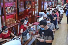 Giá vàng sáng 17/9 tiếp tục giảm 150 nghìn đồng/lượng. Ảnh: Danh Lam - TTXVN