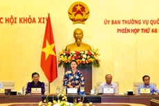Chủ tịch Quốc hội Nguyễn Thị Kim Ngân phát biểu tại Phiên họp thứ 46 của Ủy ban Thường vụ Quốc hội. Ảnh: Quang Khánh
