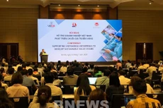 Toàn cảnh hội nghị Hỗ trợ doanh nghiệp phát triển chuỗi giá trị bền vững. Ảnh: Bnews