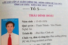 Công an tỉnh Lai Châu xác nhận ông Hoài đã dùng bằng cấp giả và đang đề xuất hình thức xử lý lên Bộ Công an (Ảnh: Dân Việt).
