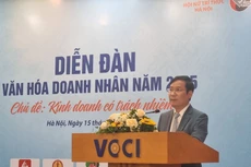 Diễn đàn Văn hoá doanh nhân năm 2025 với chủ đề "Kinh doanh có trách nhiệm" được Liên đoàn Thương mại và Công nghiệp Việt Nam (VCCI) tổ chức chiều ngày 15/4