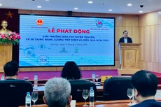 Thứ trưởng Bộ Công Thương Nguyễn Hoàng Long phát biểu tại Lễ phát động Giải thưởng báo chí tuyên truyền về sử dụng năng lượng tiết kiệm và hiệu quả năm 2025