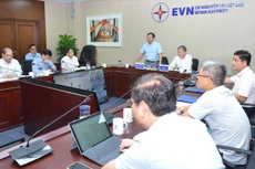 Thứ trưởng Bộ Công Thương Hoàng Quốc Vượng phát biểu chỉ đạo tại cuộc họp (ảnh: EVN)