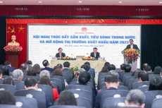 Thủ tướng Chính phủ Phạm Minh Chính phát biểu chỉ đạo tại Hội nghị thúc đẩy sản xuất, tiêu dùng trong nước và mở rộng thị trường xuất khẩu năm 2023 (Ảnh: Moit)