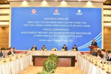 Bộ trưởng, Chủ nhiệm Văn phòng Chính phủ Mai Tiến Dũng - Chủ tịch Hội đồng tư vấn cải cách thủ tục hành chính của Thủ tướng Chính phủ phát biểu tại cuộc họp báo (ảnh: CP)