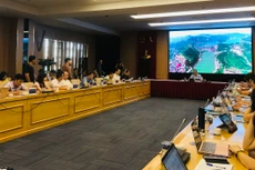 Thứ trưởng Bộ Công Thương Đặng Hoàng An chủ trì cuộc họp thông tin về tình hình cung ứng điện chiều 26/5, tại Hà Nội