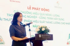 Đại diện Vụ Tiết kiệm năng lượng và Phát triển bền vững thuộc Bộ Công Thương phát biểu tại Lễ phát động (ảnh: MOIT)