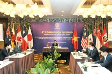 Bộ trưởng Bộ Công Thương Nguyễn Hồng Diên cùng đoàn Việt Nam tham dự Phiên họp sáng ngày 2/6/2021 (ảnh: MK)