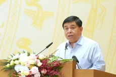 Bộ trưởng Bộ Kế hoạch và Đầu tư Nguyễn Chí Dũng báo cáo tại Phiên họp Chính phủ trực tuyến với các địa phương 6 tháng đầu năm 2019 (ảnh: CP)