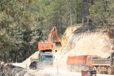 Công trường Dự án nâng cấp, mở rộng đèo Prenn. Ảnh: UBND tỉnh Lâm Đồng