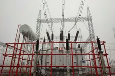 Máy biến áp AT1 tại trạm biến áp 220kV Lao Bảo đóng điện thành công tối ngày 13/9/2021 (ảnh: CPMB)