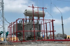 EVNNPT đang tích cực chỉ đạo NPTPMB cùng các nhà thầu chuẩn bị đóng điện MBA 220 kV - 220 kV AT2 TBA 220 kV Thanh Nghị (ảnh: EVNNPT)