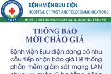 Bệnh viện Bưu điện thông báo mời chào giá