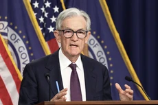 Chủ tịch Fed Jerome Powell tại họp báo ngày 7/5 ở Washington DC - Ảnh: Reuters.