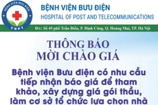 Bệnh viện Bưu điện thông báo mời chào giá