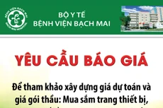 Bệnh viện Bạch Mai thông báo yêu cầu báo giá