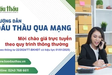Hướng dẫn mời chào giá trực tuyến theo quy trình thông thường