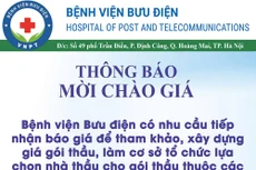 Bệnh viện Bưu điện thông báo mời chào giá
