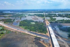 Dự án Đường Vành đai 3 TP.HCM chỉ còn 13 tháng để hoàn thành khối lượng công việc còn lại. Ảnh: Song Lê