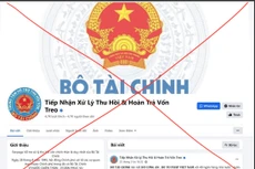 Trang facebook giả mạo Bộ Tài chính