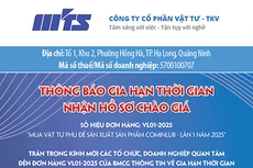 Thông báo gia hạn thời gian nhận hồ sơ chào giá