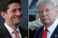 Chủ tịch Hạ viện Paul Ryan và ứng viên tổng thống Mỹ đảng Cộng hoà Donald Trump. Ảnh: ChicagoTribune