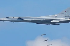 Một chiếc Tu-22M3 trong một cuộc diễn tập. Ảnh: Reuters