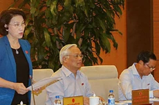 Chủ tịch Quốc hội Nguyễn Thị Kim Ngân cho biết, Chính phủ đề nghị chưa trình dự án Luật phòng, chống tham nhũng tại kỳ họp thứ 2 vào tháng 10 tới. Ảnh: VPQH