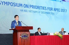 Phó thủ tướng Phạm Bình Minh phát biểu trong khai mạc ISOM sáng nay. Ảnh: Thành Trung