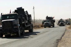 Lực lượng Iraq tại căn cứ quân sự Qayyarah, cách Mosul hơn 50 km về phía nam. Ảnh: AFP