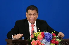 Tổng thống Rodrigo Duterte tại Trung Quốc hôm 20/10. Ảnh: Reuters