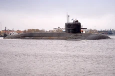 Tàu ngầm BS-64 "Moscow" khi rời cảng. Ảnh:Oleg Kuleshov.