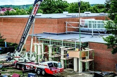 Khu nhà tập luyện thể thao của Đại học Longwood trong thời gian được tu bổ. Ảnh:Washingtonian