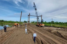 Giá trị giải ngân của Dự án tuyến đường trục Đông Tây, tỉnh Sóc Trăng tính đến ngày 8/4/2024 đạt 2,6 tỷ đồng, bằng 0,9% kế hoạch vốn được bố trí năm 2024. Ảnh: Như Nguyệt