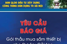 Ban QLDA ĐTXD công trình dân dụng thành phố Hà Nội thông báo yêu cầu báo giá