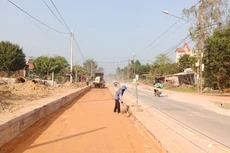 Dự án Cải tạo, nâng cấp Quốc lộ 14E qua Quảng Nam có chiều dài 74,4 km, được chia làm 3 gói thầu. Ảnh: Hà Minh